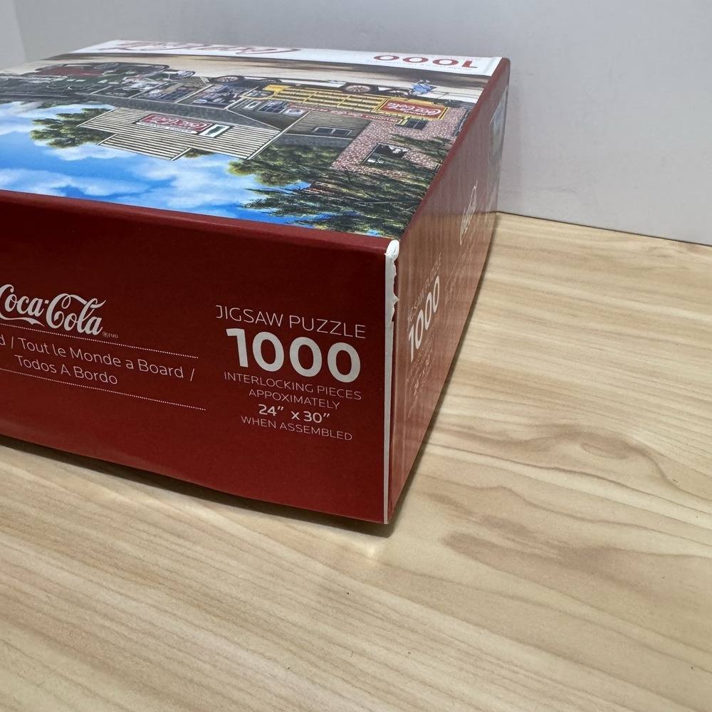 ALL ABOARD Coca-Cola 1000 Piece Jigsaw Puzzle MAJESTIC Coke Train COMPLETE - Picture 11 of 14
